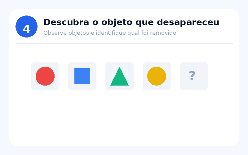 Exercício 4: Descubra o objeto que desapareceu