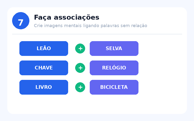 Exercício 7: Faça associações